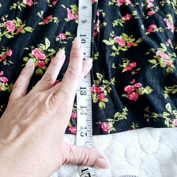 ASOS floral mini skirt flowers pink 8 medium small casual - Picture 2 of 6